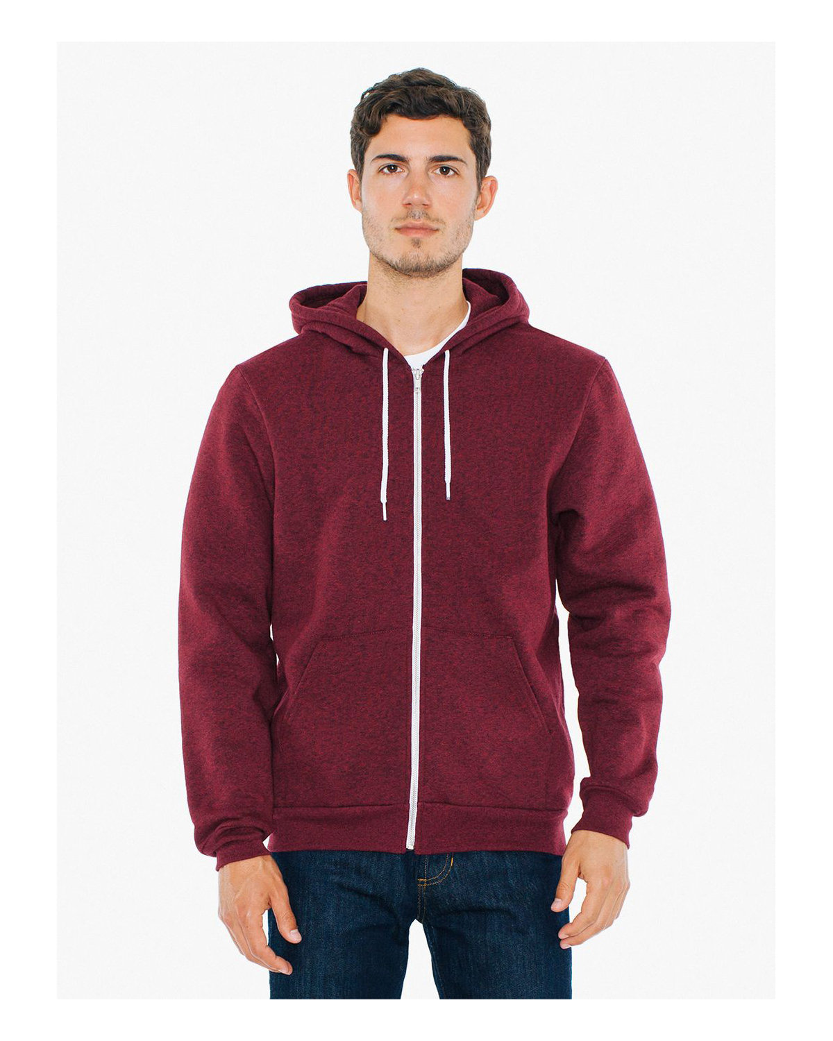Unisex Salt And Pepper Hooded Zip Sweatshirt