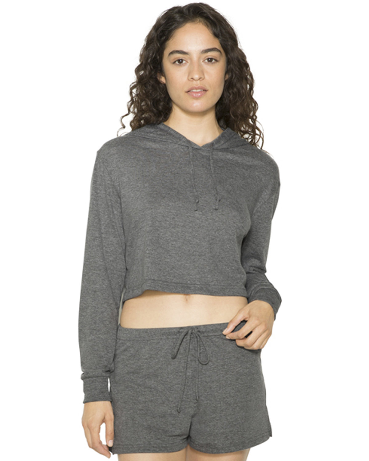 Ladies' Tri-Blend Cropped Hoodie Sweatshirt